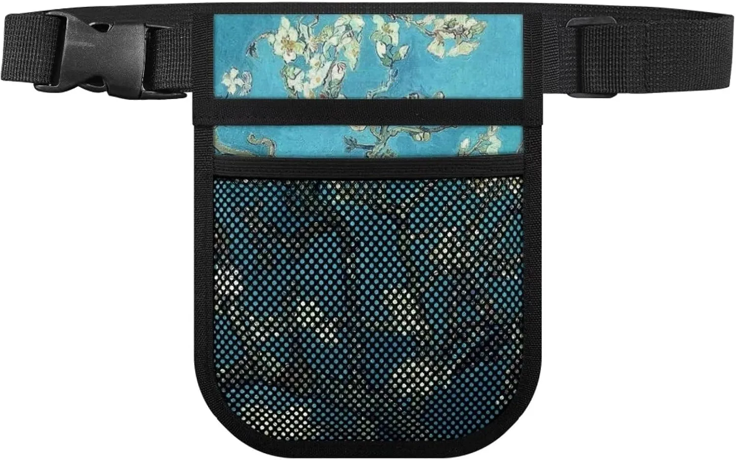Almond Blossoms Tree Oil Painting Nurse Fanny Pack for Women Medical Organizer Belt Nurse Storage Bag Waist Bag Pouch for Medical Scissors Care Kit Tool