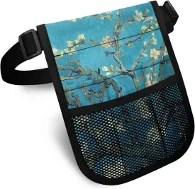 Almond Blossoms Tree Oil Painting Nurse Fanny Pack for Women Medical Organizer Belt Nurse Storage Bag Waist Bag Pouch for Medical Scissors Care Kit Tool