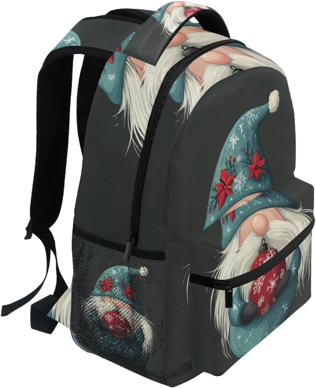 Backpack Cartoon Gnome Ball for School Boys Girls Laptop Travel Backpack Book Bag Daypack 11.4 16 In S