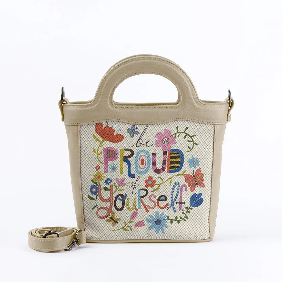 Beige Top Handle Handbag Be Proud
