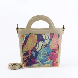 Beige Top Handle Handbag Sea Herbs