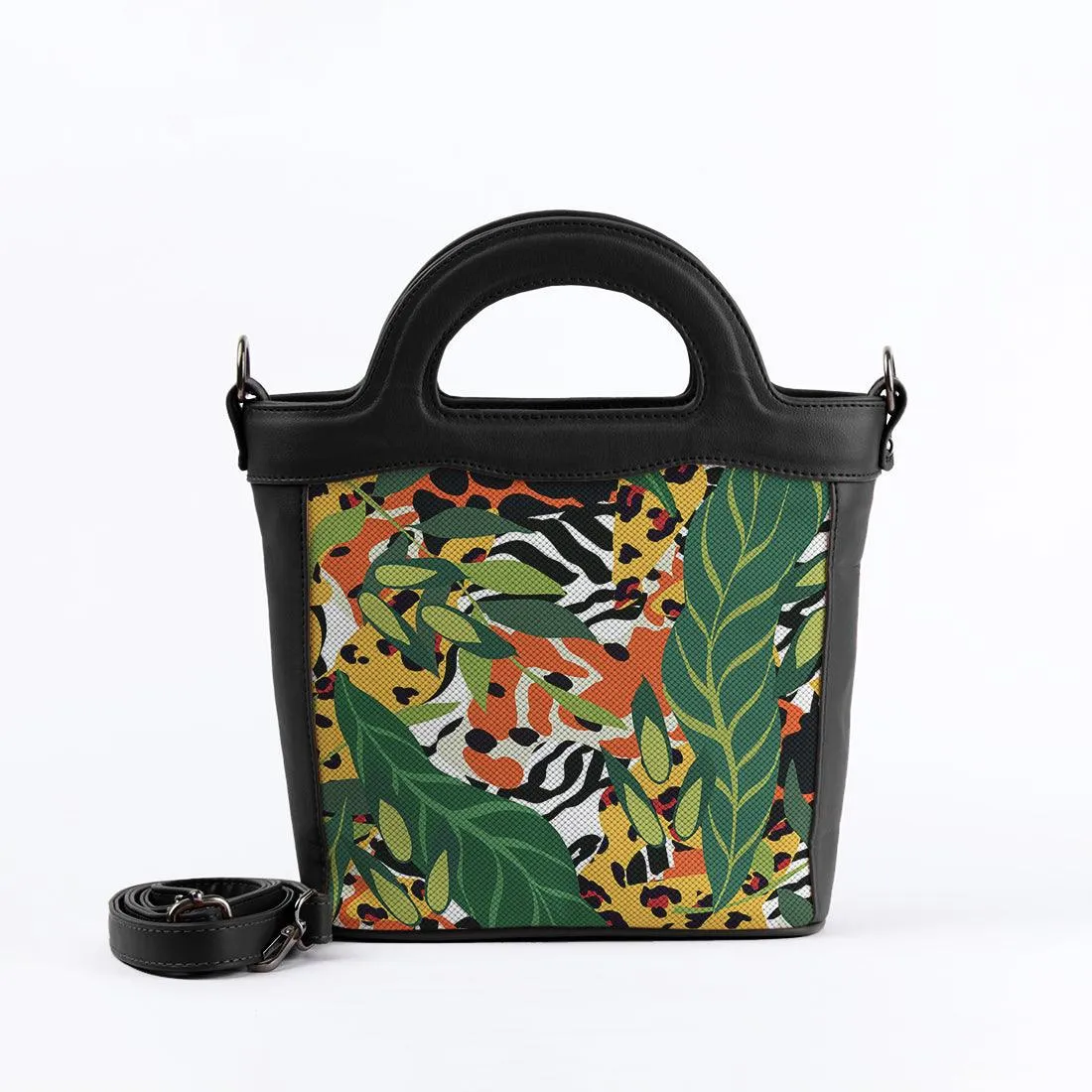 Black Top Handle Handbag Skin