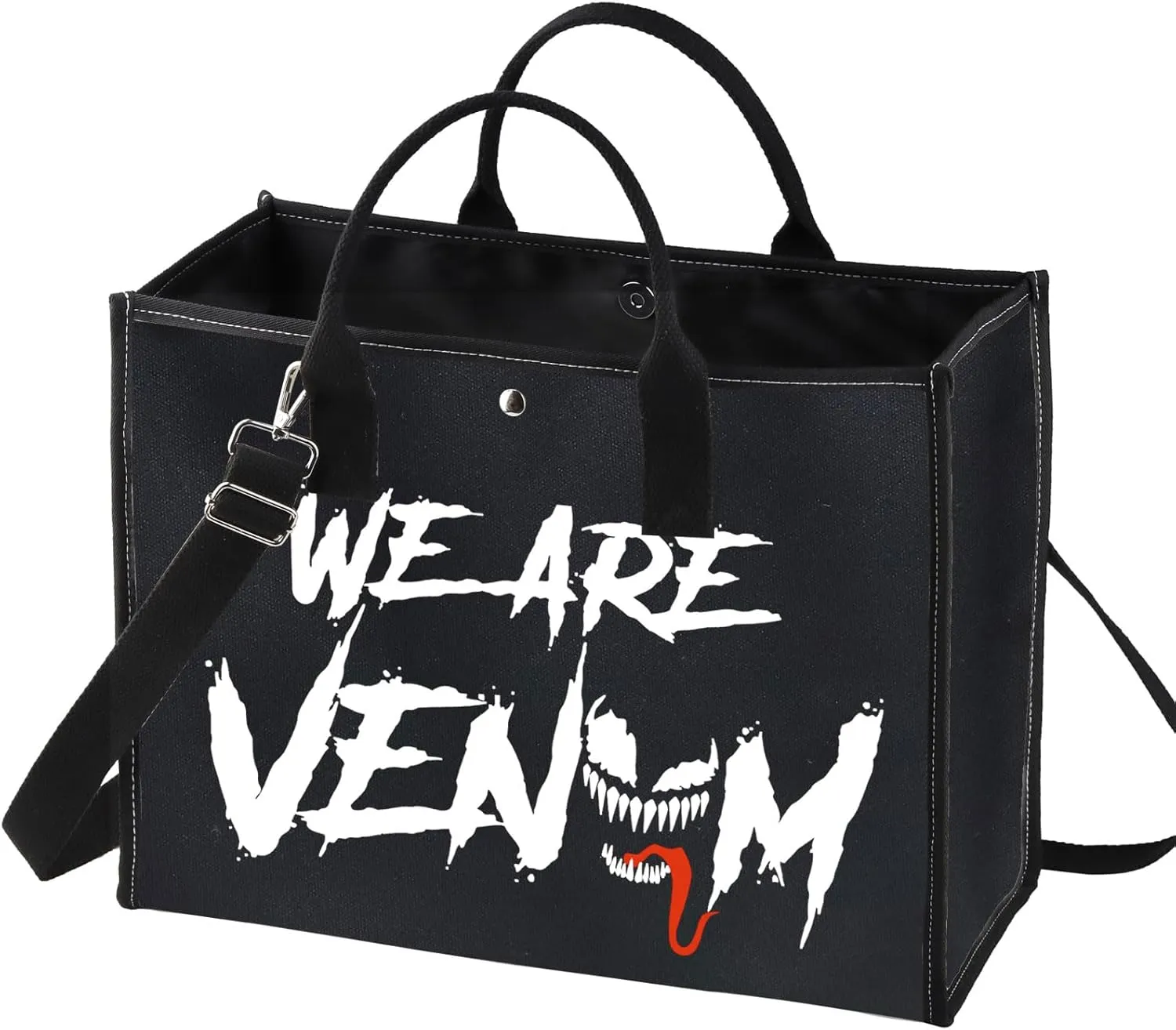 BWWKTOP Spider Hero Cosmetic Makeup Bag Villain Movie Fans Gift We Are Venom Makeup Zipper Pouch Bag (WE ARE VENOM BG)