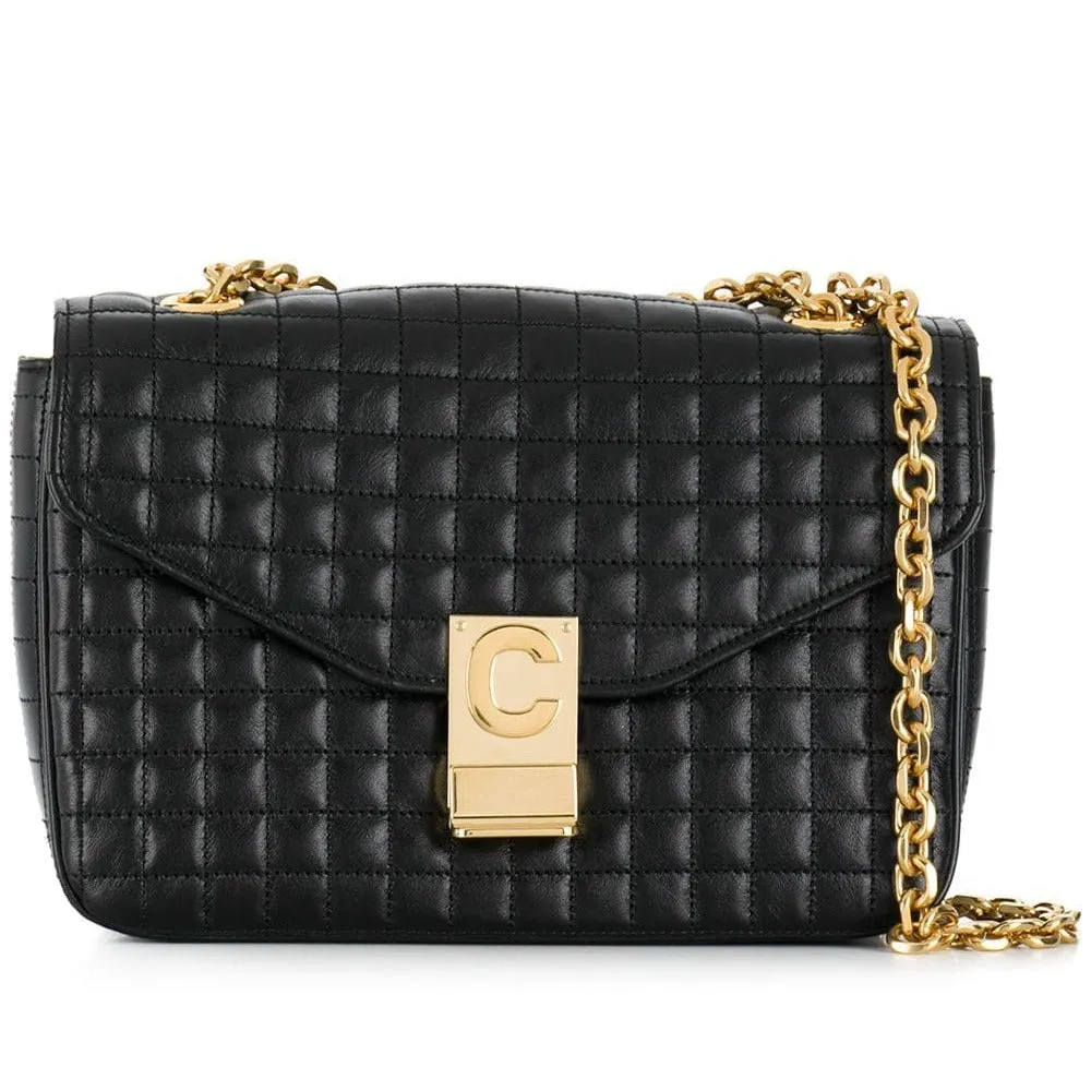 CELINE C Quilted Medium Crossbody Bag
