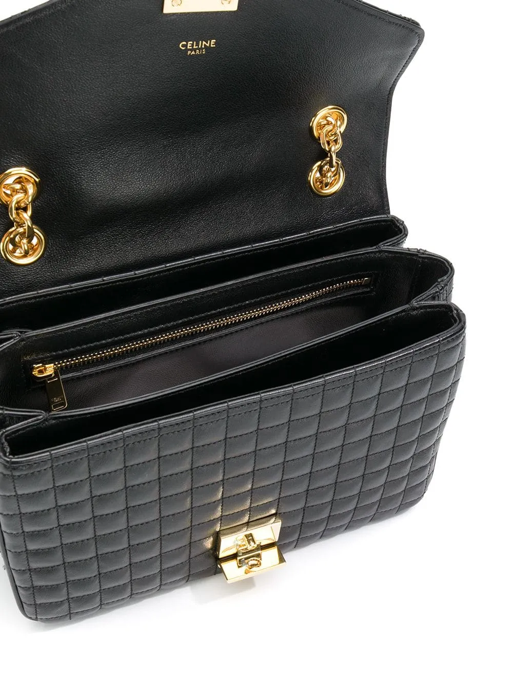 CELINE C Quilted Medium Crossbody Bag