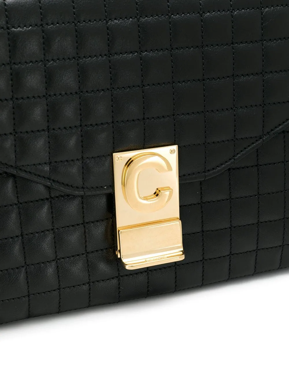 CELINE C Quilted Medium Crossbody Bag