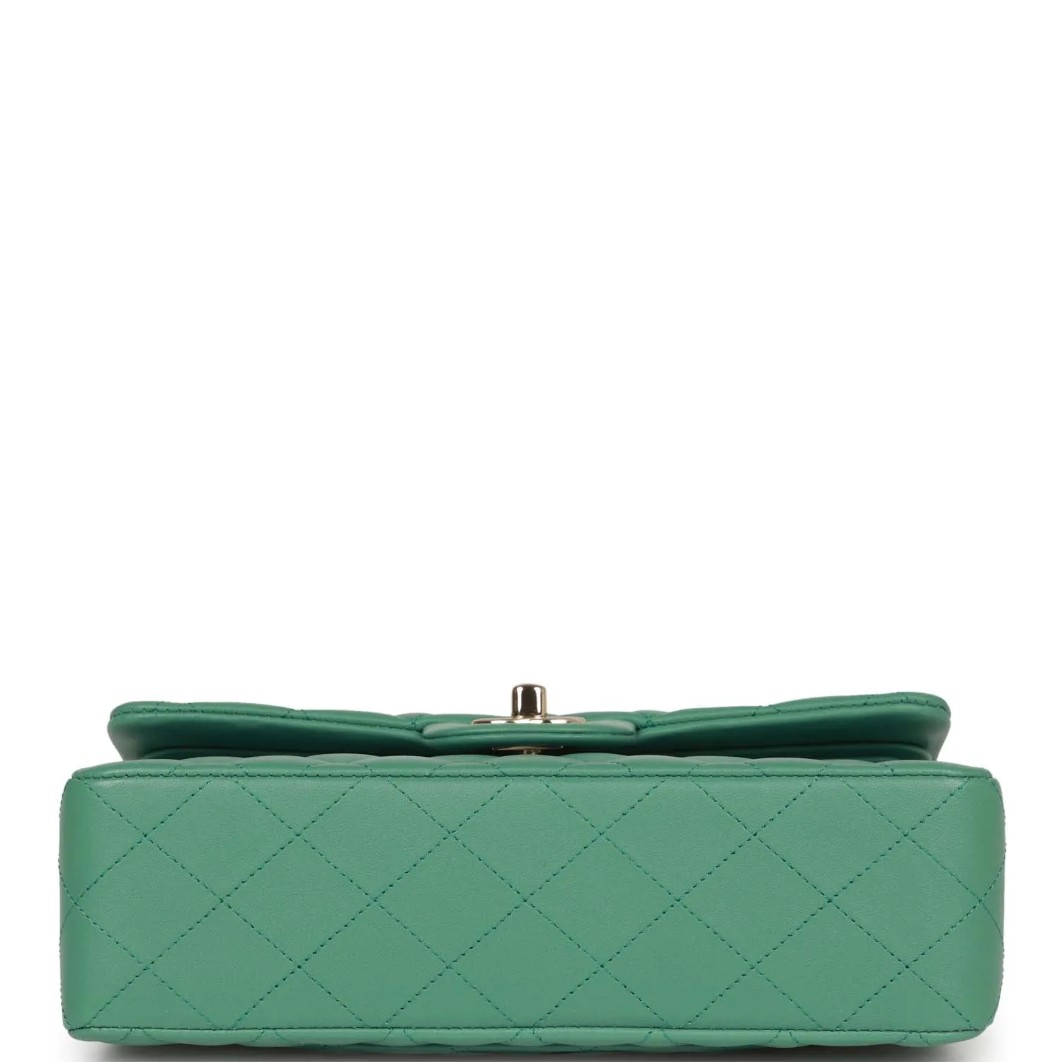 Chanel bagSmall Classic Double Flap Bag Green Lambskin Light Gold Hardware
