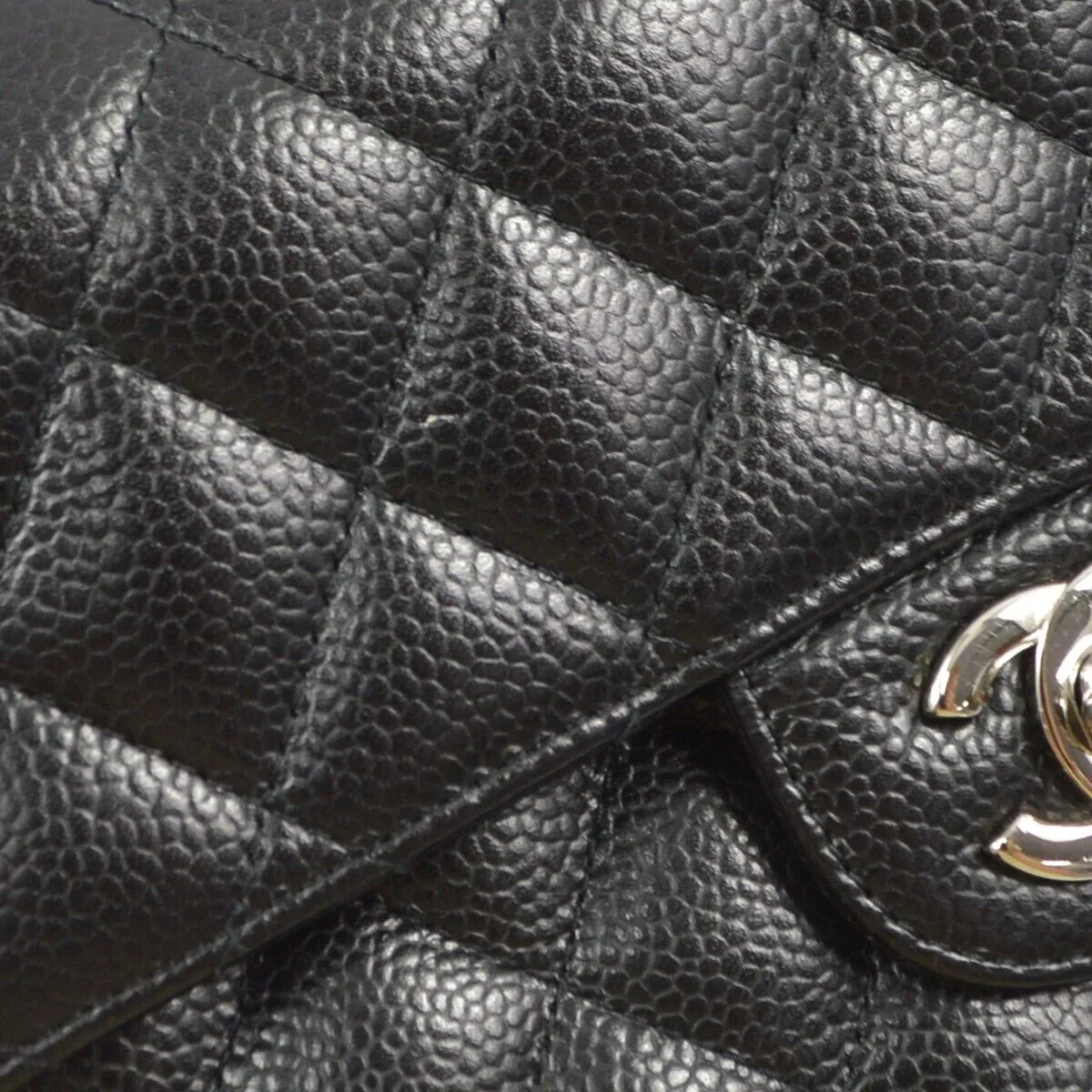 Chanel Black Caviar Small Classic Double