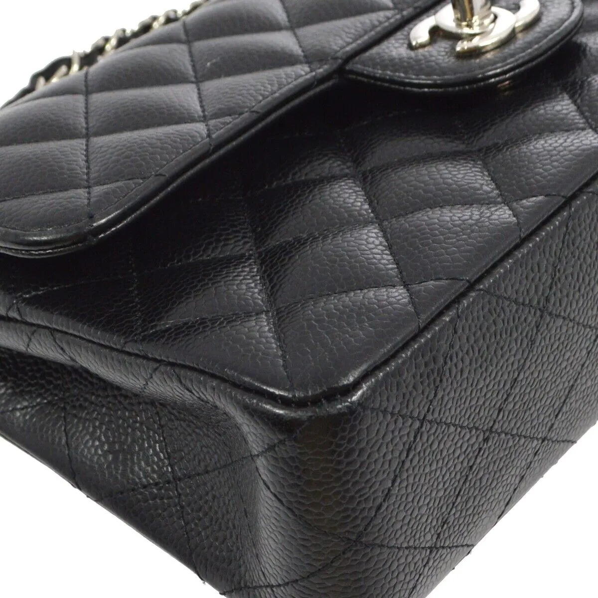 Chanel Black Caviar Small Classic Double