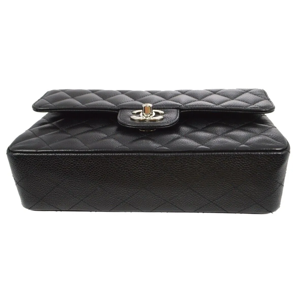 Chanel Black Caviar Small Classic Double
