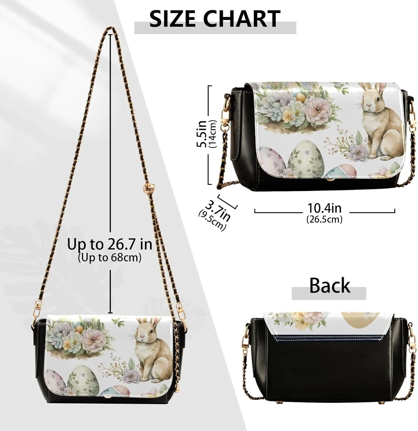 Crossbody Bags for Women Trendy Women's Black Shoulder Bag Small PU Leather Flap Cross Body Bag Handbags