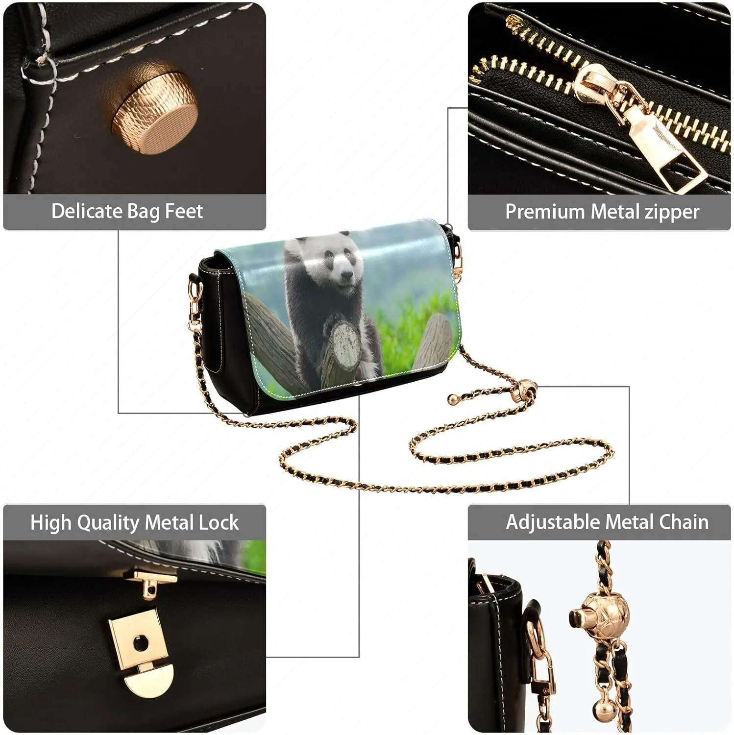 Crossbody Bags for Women Trendy Women's Black Shoulder Bag Small PU Leather Flap Cross Body Bag Handbags