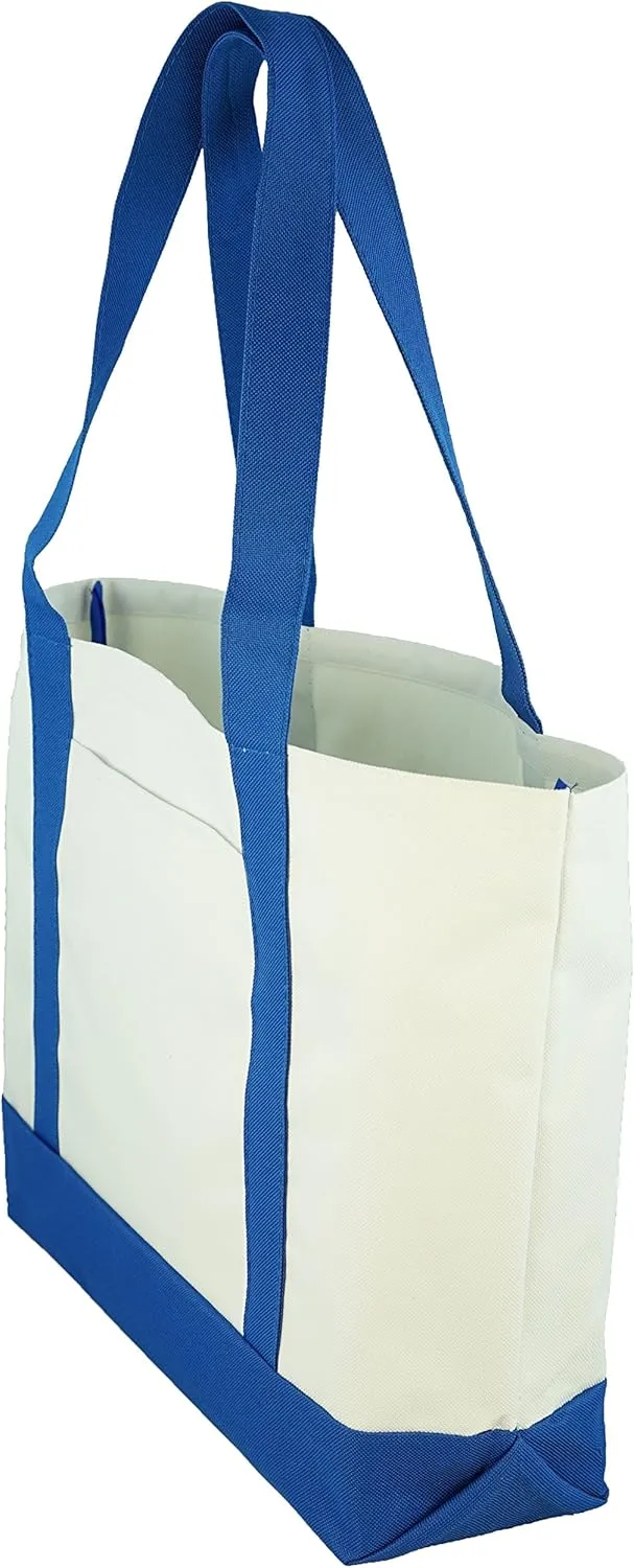 Daily Tote with Shoulder Length Handles and Outside Pocket