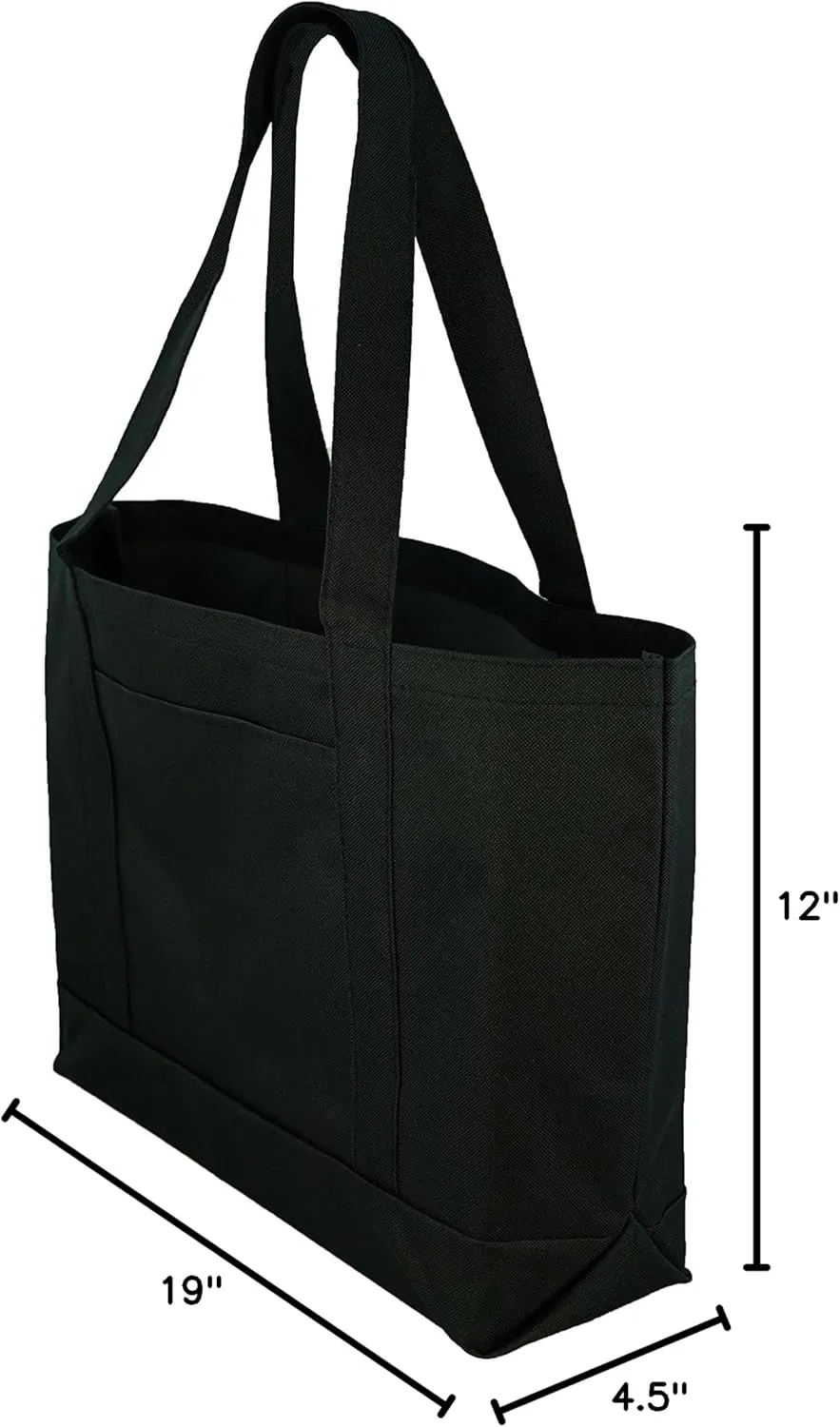 Daily Tote with Shoulder Length Handles and Outside Pocket