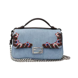 Denim Double Micro Baguette