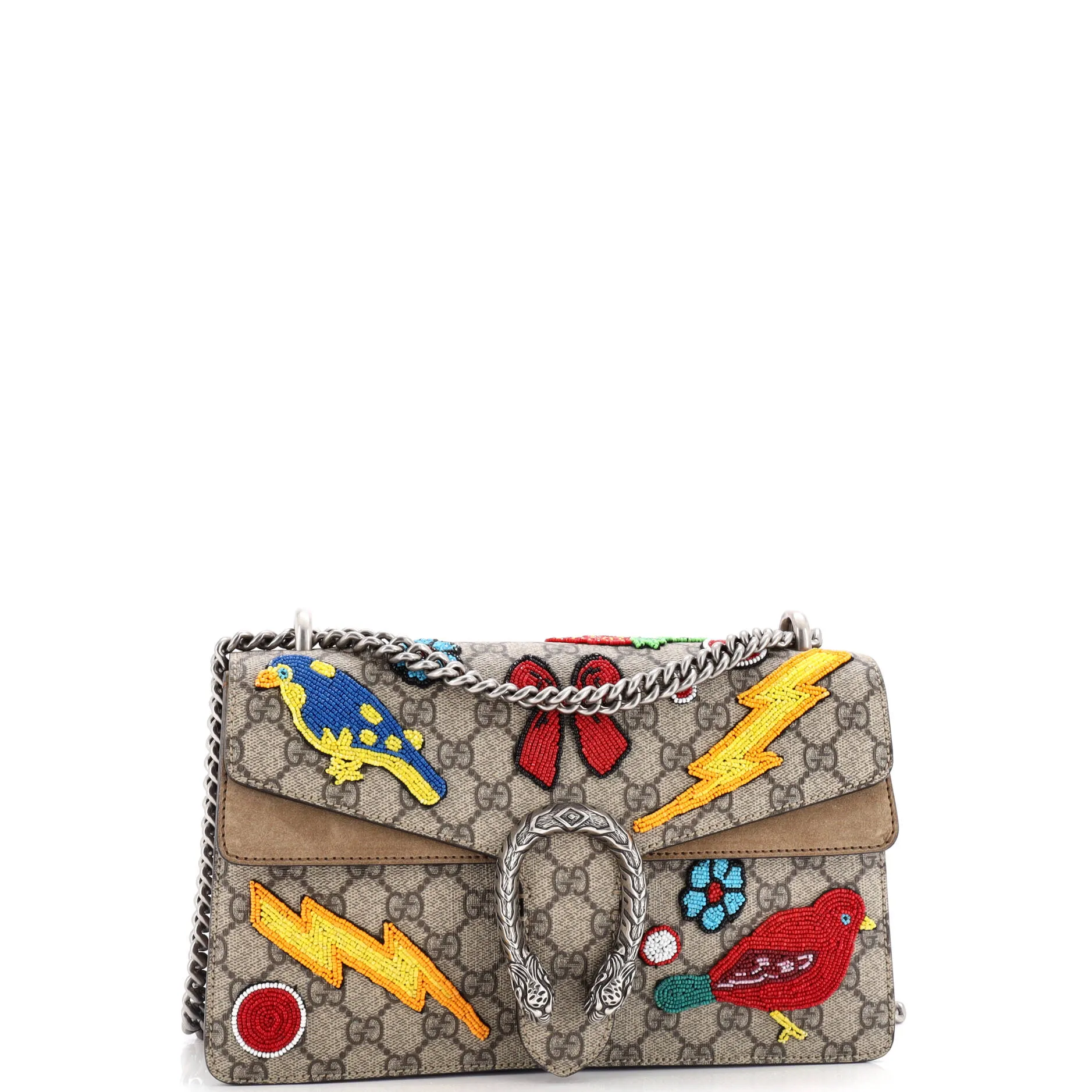 Dionysus Bag Embellished GG Coated Canvas Small