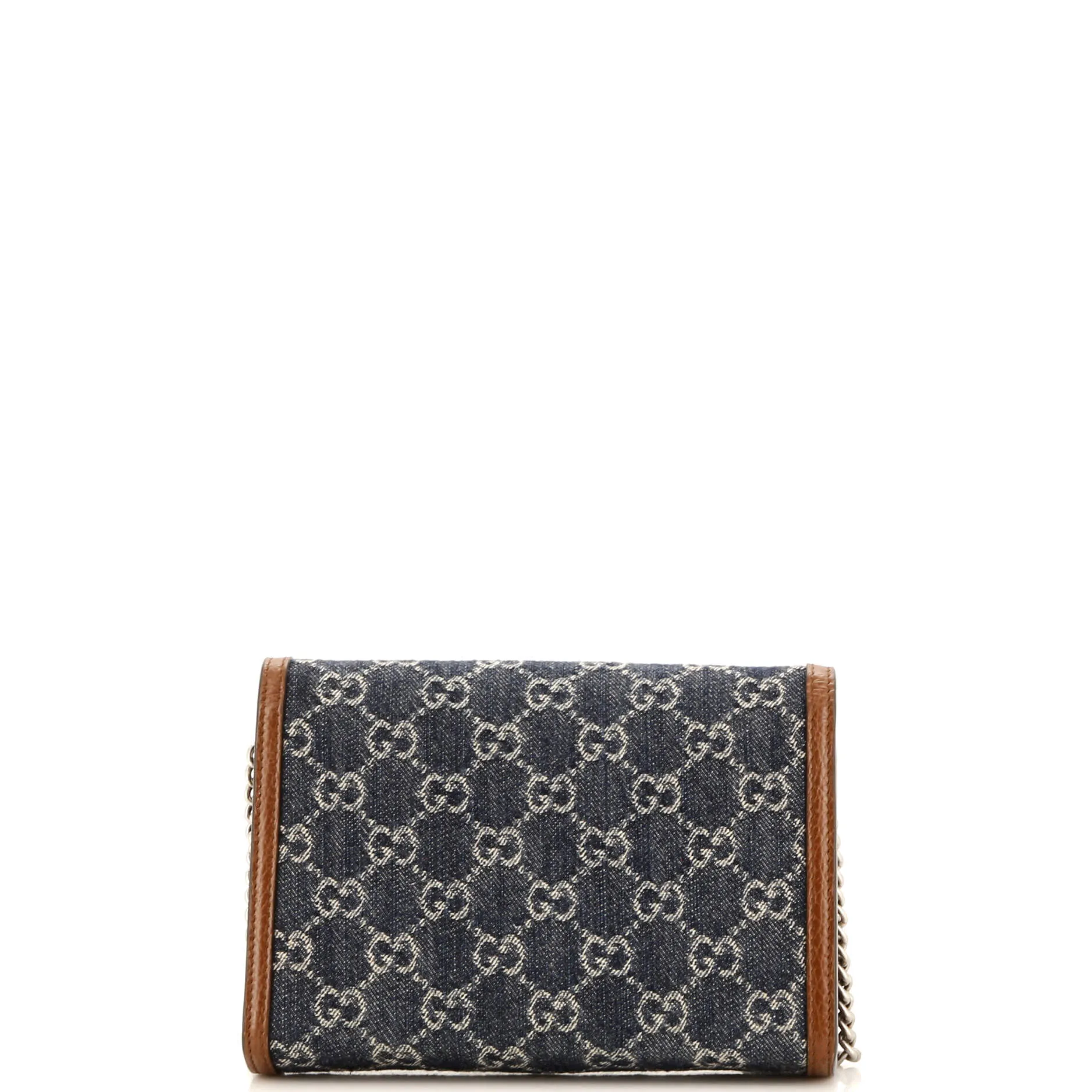Dionysus Chain Wallet GG Denim Small