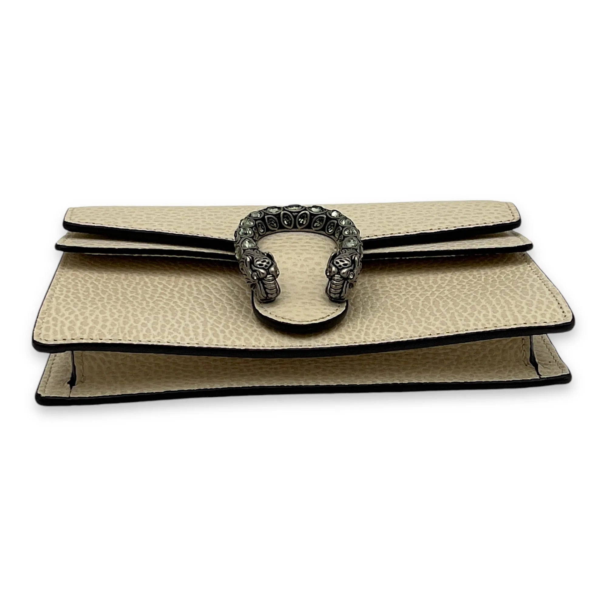 Dionysus Super Mini Shoulder bag in Calfskin, Silver Hardware
