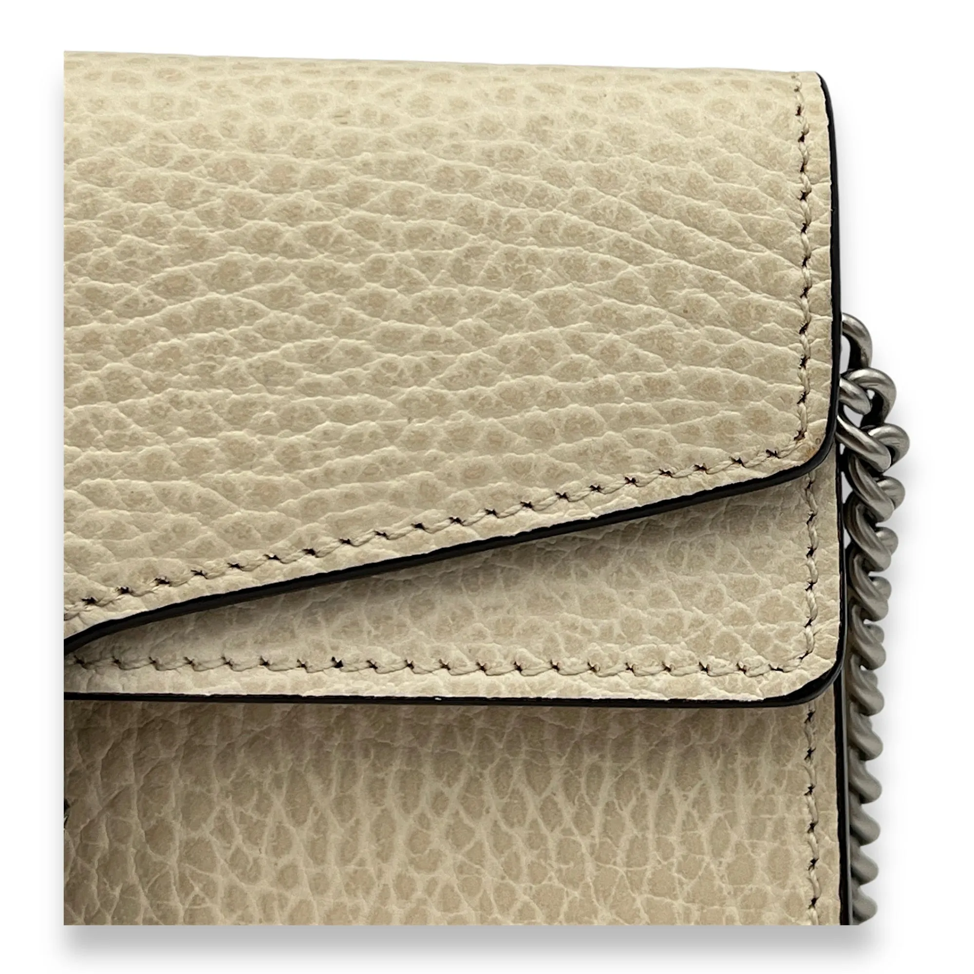 Dionysus Super Mini Shoulder bag in Calfskin, Silver Hardware