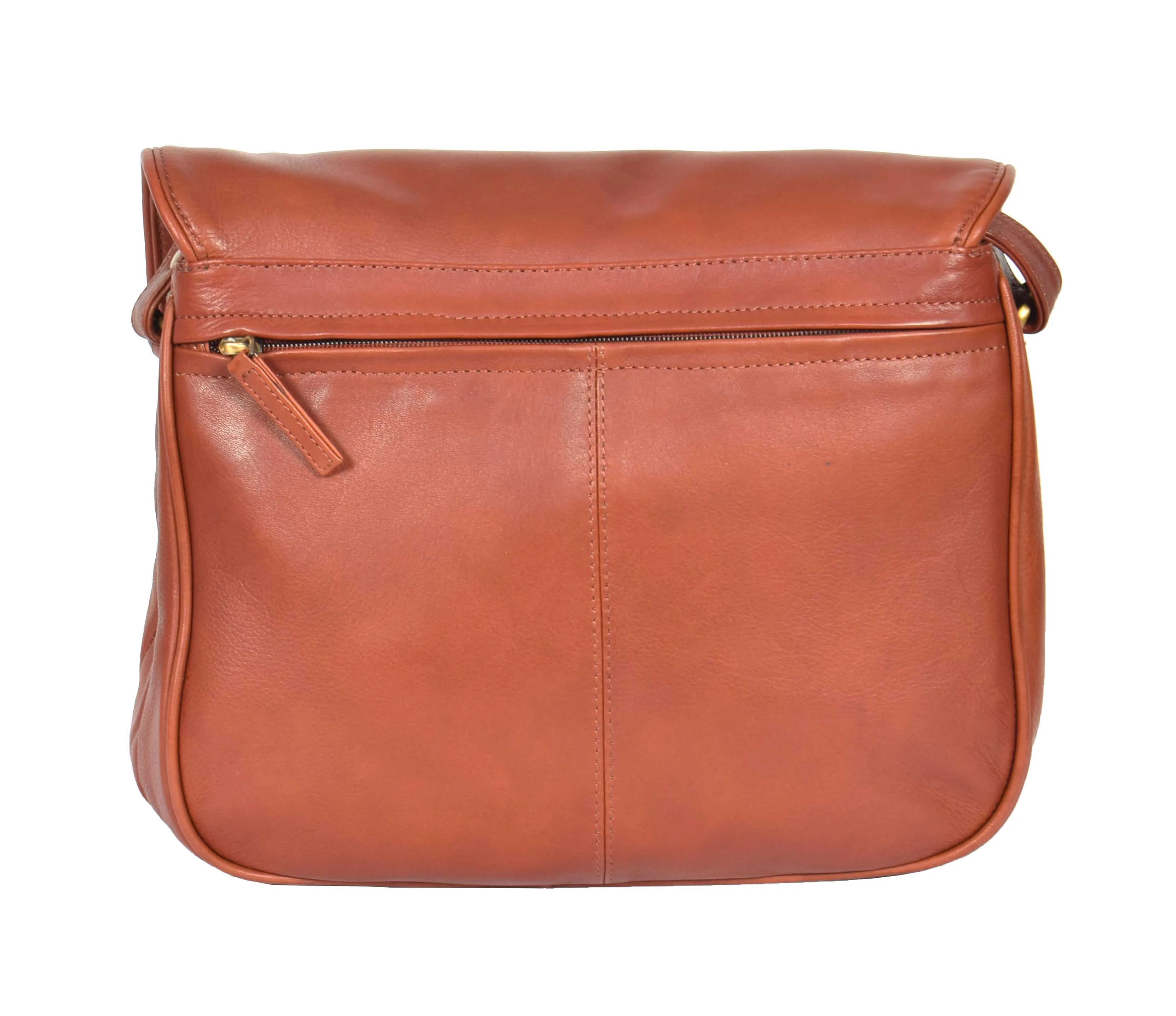 DR364 Women's Classic Cross Body Leather Bag Brown
