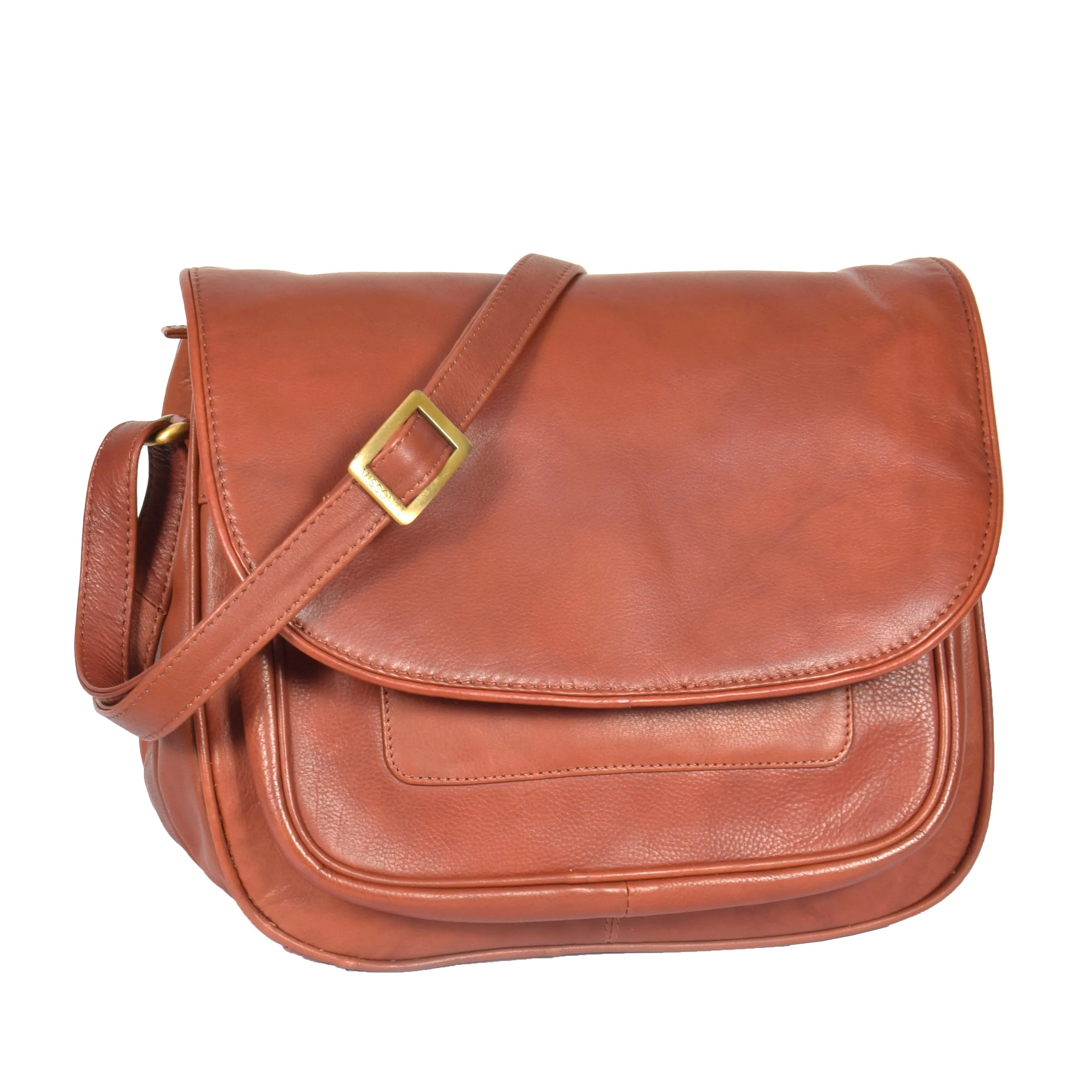 DR364 Women's Classic Cross Body Leather Bag Brown