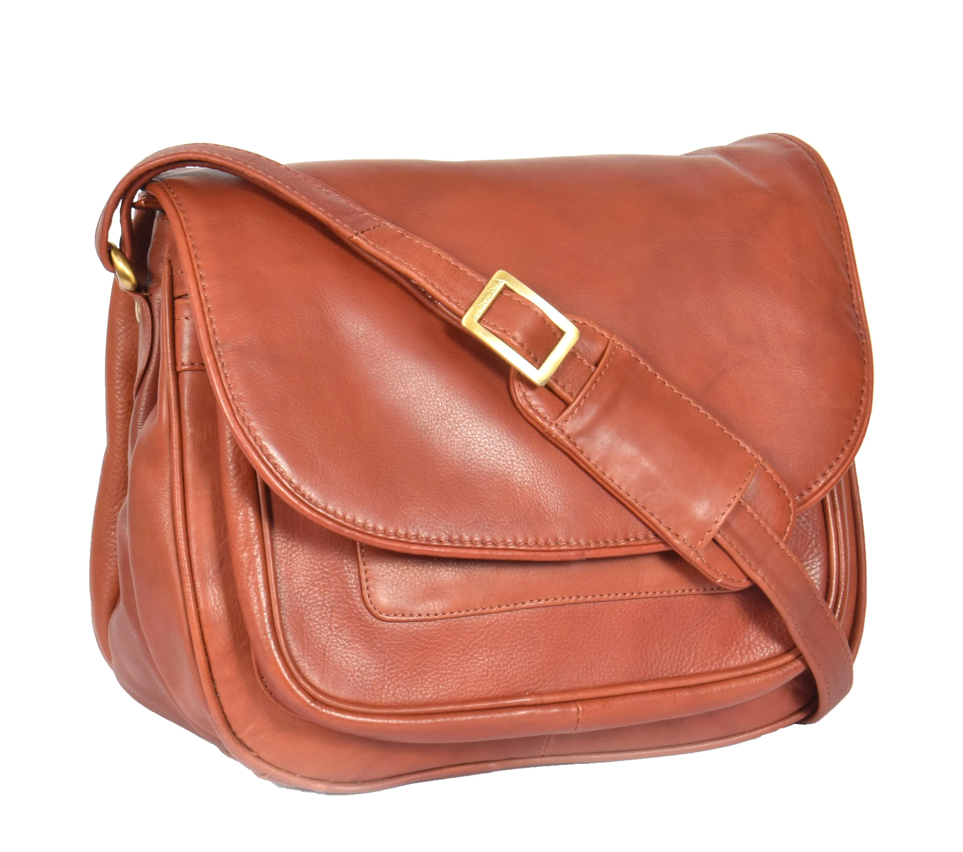 DR364 Women's Classic Cross Body Leather Bag Brown