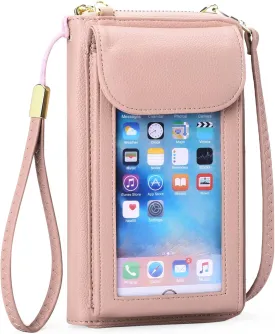 FALAN MULE Small Cell Phone Crossbody Bag Purse for Women, PU Leather Wallet Purse