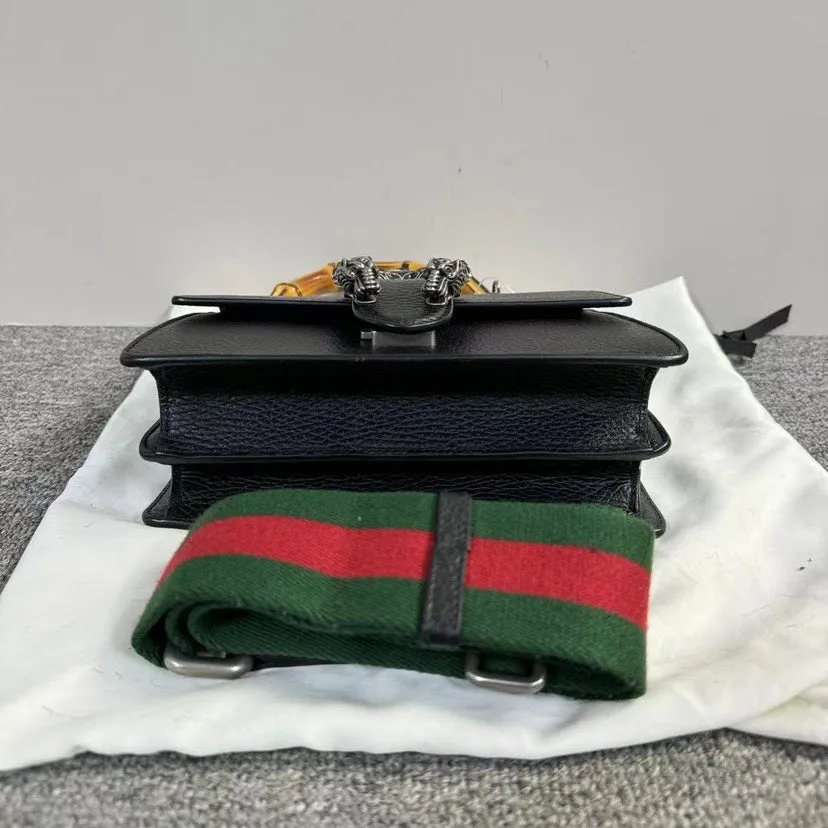 Gucci Dionysus Bamboo Black Handbag