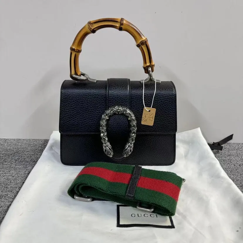 Gucci Dionysus Bamboo Black Handbag