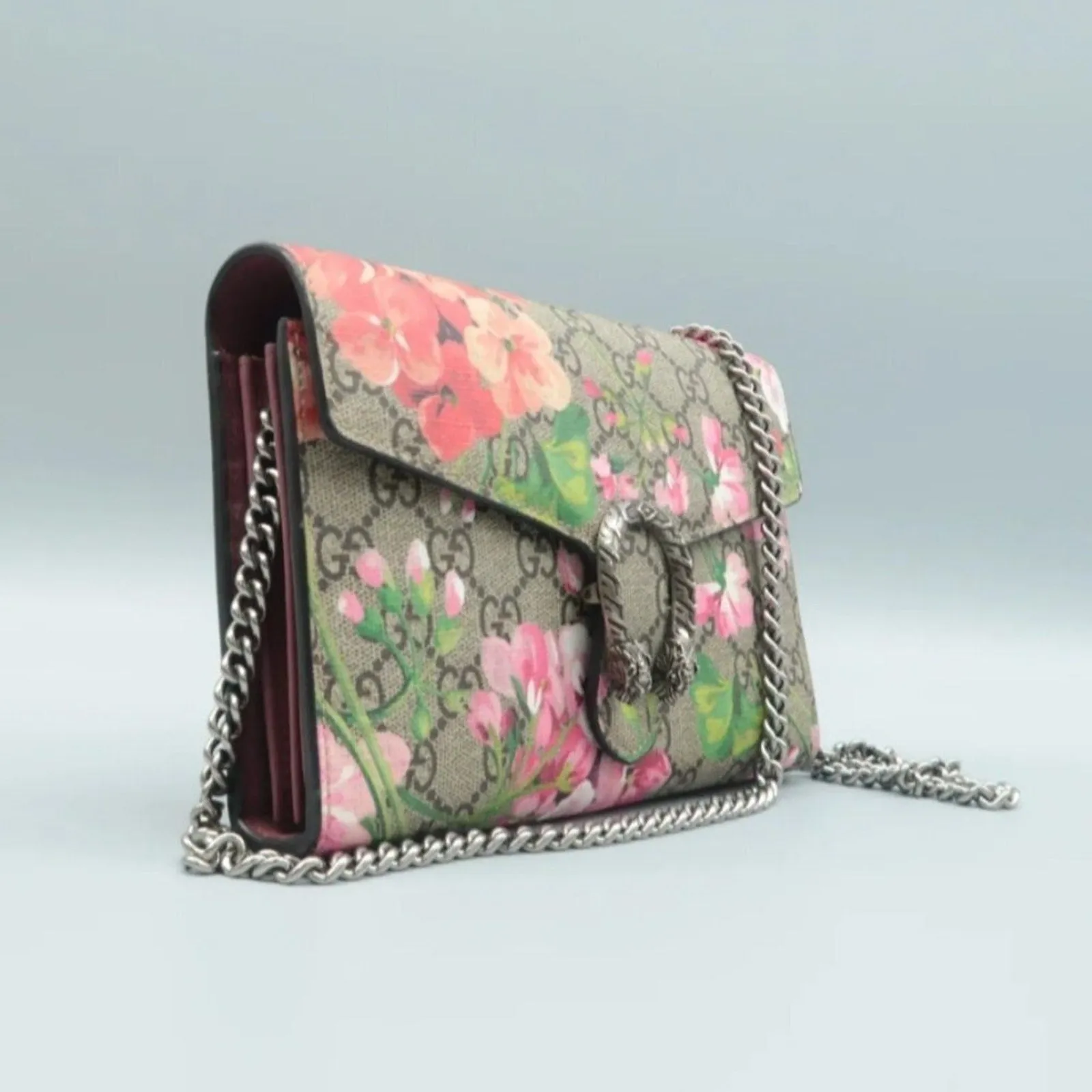 GUCCI Dionysus Brown Canvas Shoulder Bag