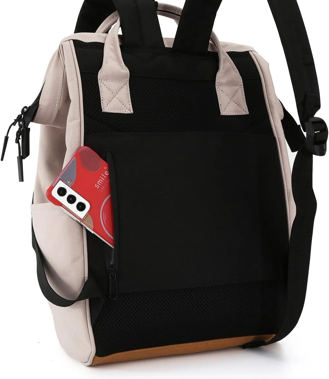 Himawari Travel School Backpack with USB Charging Port 15.6 Inch Doctor Work Bag for Women&Men College Students(124#-07# Gray, Regular)