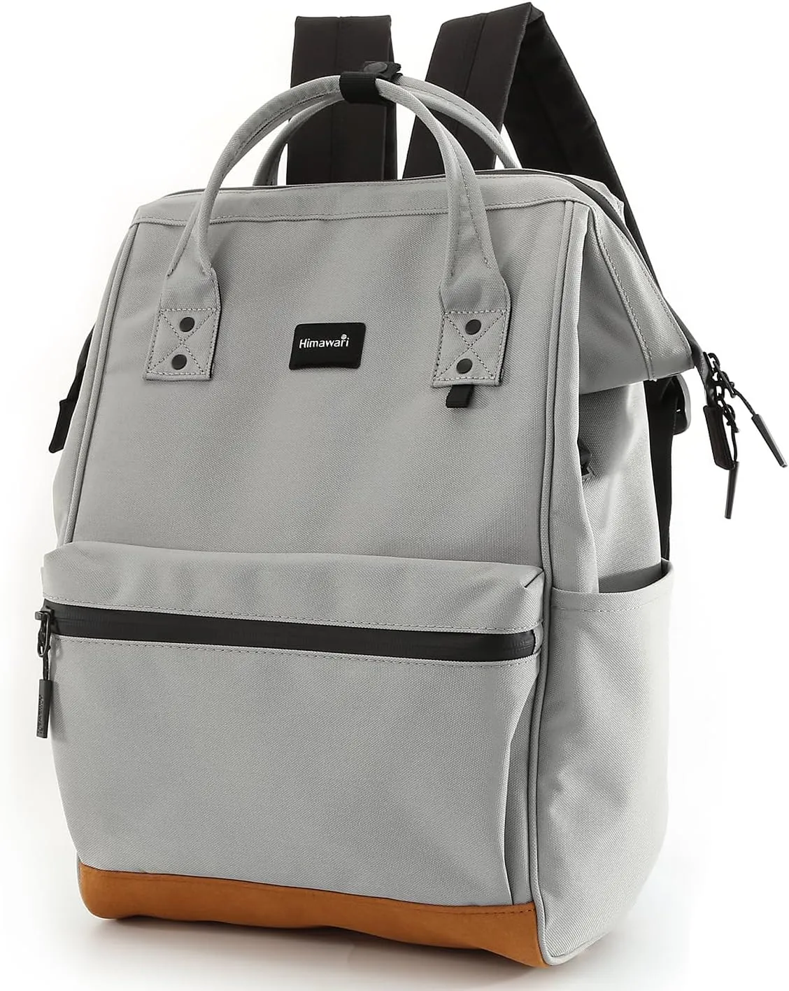 Himawari Travel School Backpack with USB Charging Port 15.6 Inch Doctor Work Bag for Women&Men College Students(124#-07# Gray, Regular)
