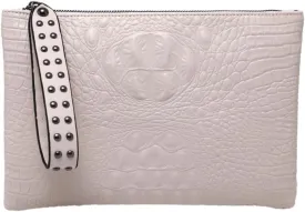 IAMUHI Women Faux Leather Crocodile Envelope Clutch Bag Wristlet Zipper Evening Handbag Wallet Purse