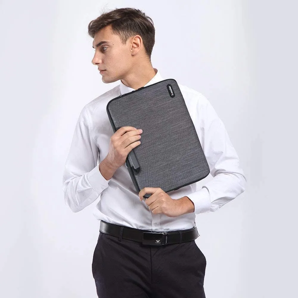 iCozzier Handle 11-11.6 Inch Laptop and iPad Case/Electronic Accessories Storage Bag 11Laptop Sleeve for Ultrabook/Notebook/Netbook/MacBook - Grey