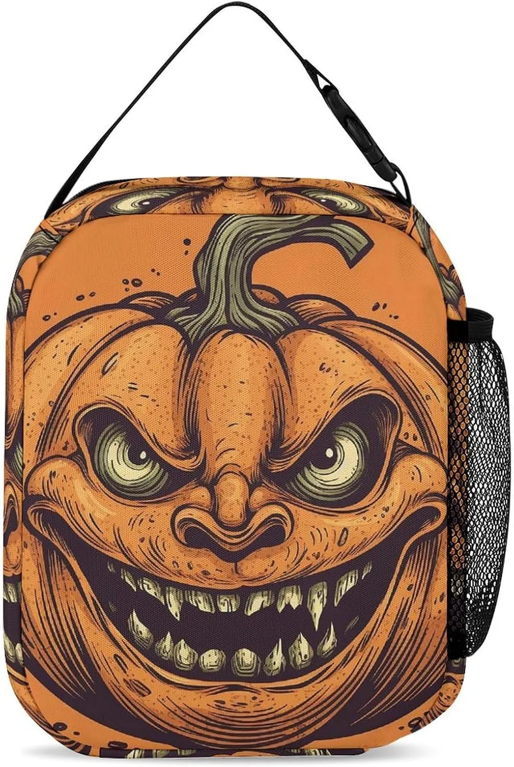 Insulated Lunch Bag for Women Men Portable Reusable Lunch Box Cartoon Pumpkin Lantern Lunch Tote Bag for Work Picnic Travel