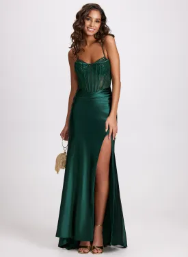 Lace Corset Maxi Dress