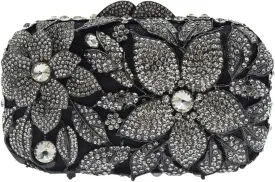 Ladies Crystal Evening Bag Flower Luxury Rhinestone Clutch Bags Diamond Party Wedding Handbag Sparkle Party Purse