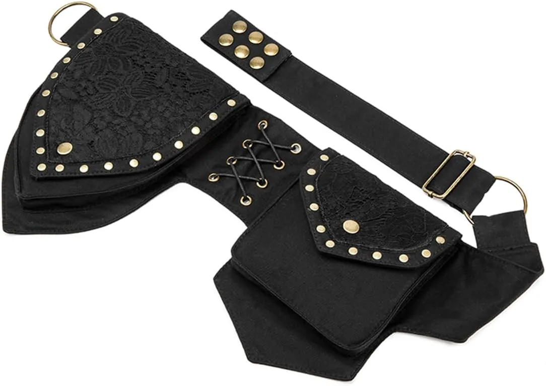 Larswon Renaissance Bag Leg Pouch for Women Renaissance Belt Festival Hip Thigh Pack