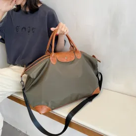 Laura Nylon Leather Weekender Bags - 3 Colors