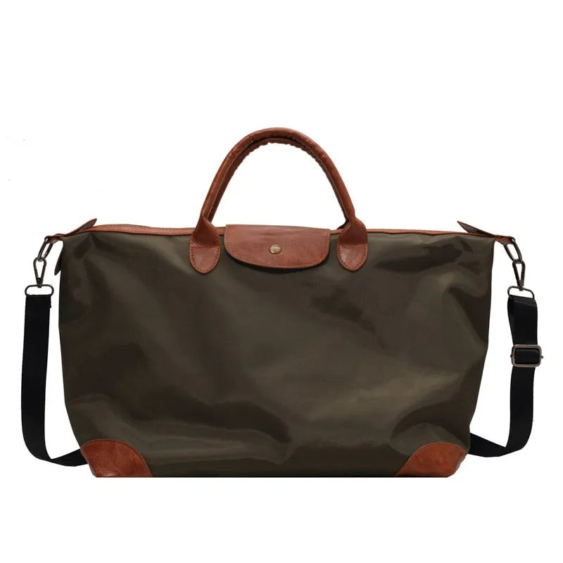 Laura Nylon Leather Weekender Bags - 3 Colors