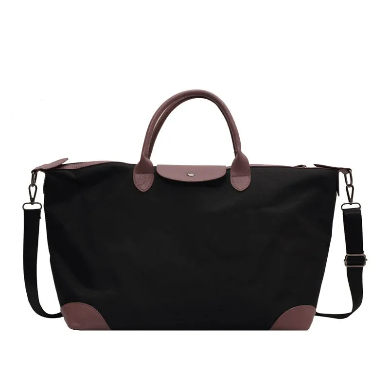 Laura Nylon Leather Weekender Bags - 3 Colors