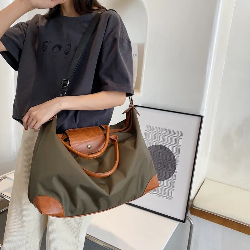 Laura Nylon Leather Weekender Bags - 3 Colors