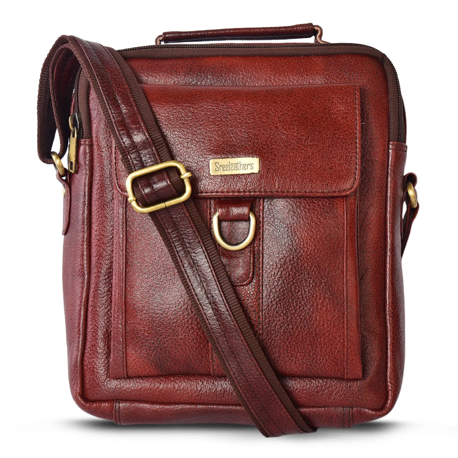 LEATHER SLING BAG  998907 (BROWN)
