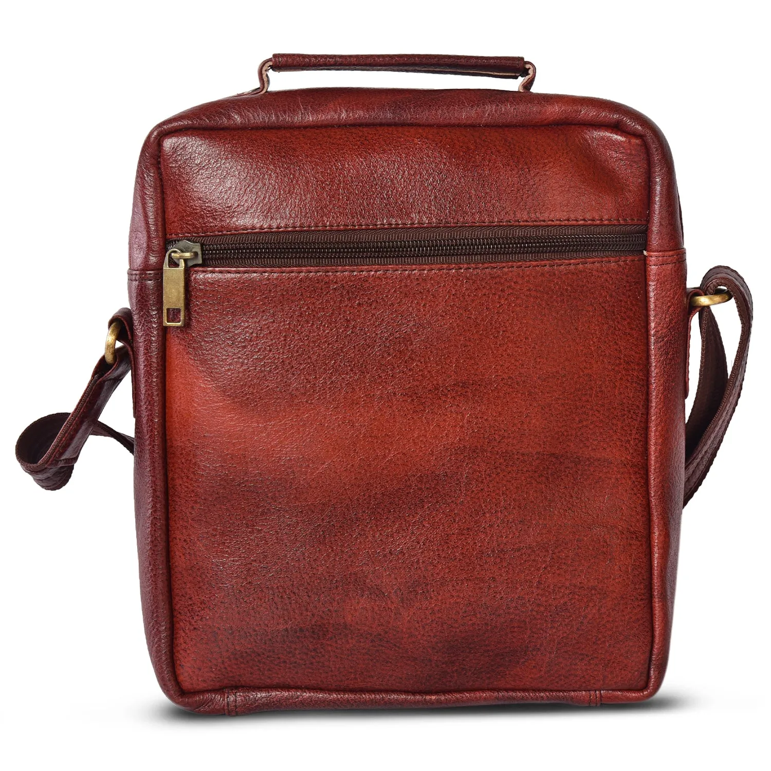LEATHER SLING BAG  998907 (BROWN)