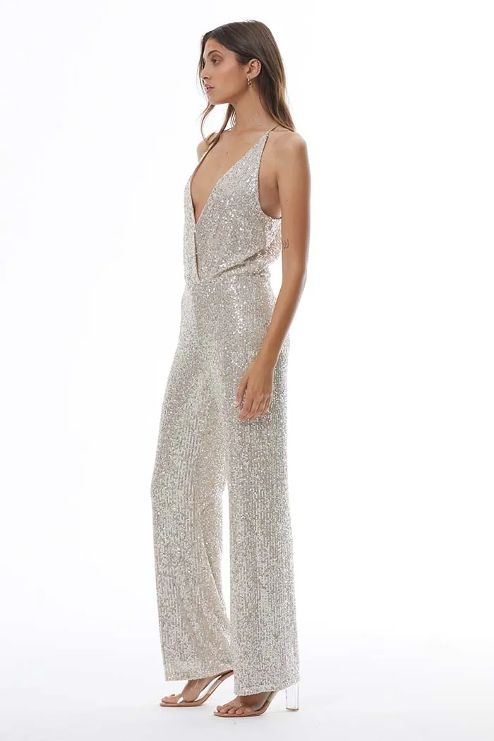Maxim Jumpsuit // Champagne Sequins ~ NO RETURNS