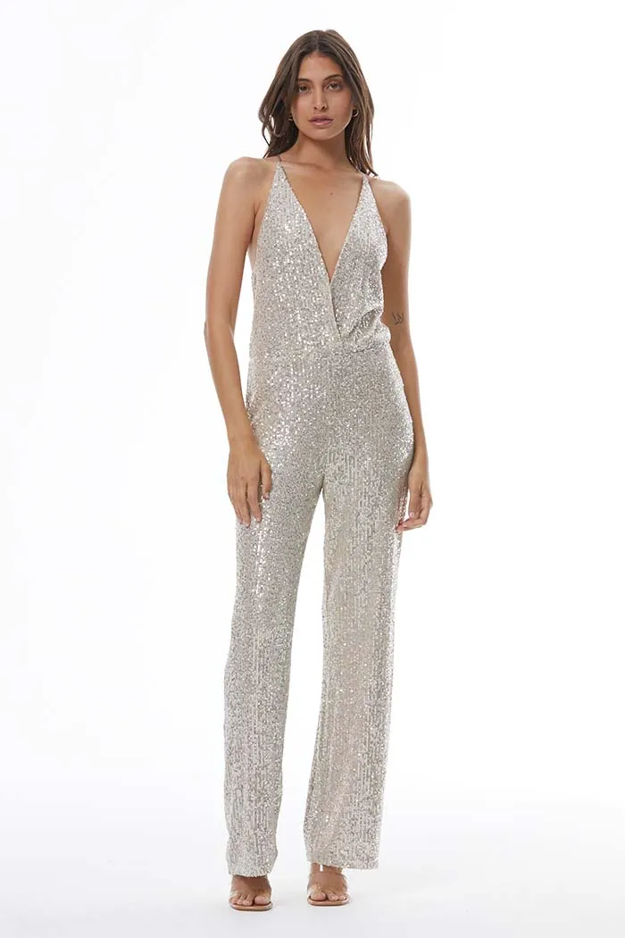 Maxim Jumpsuit // Champagne Sequins ~ NO RETURNS