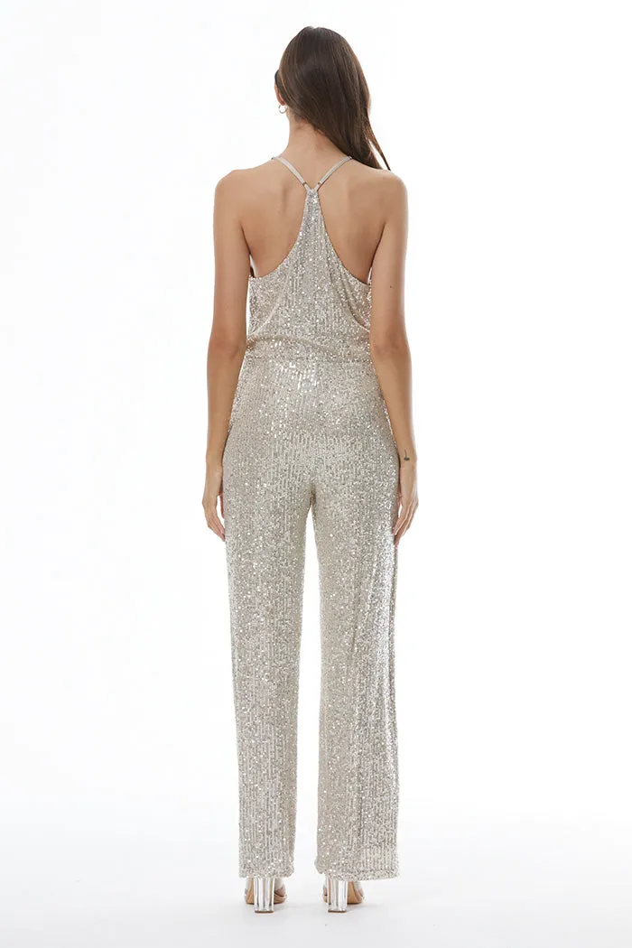 Maxim Jumpsuit // Champagne Sequins ~ NO RETURNS