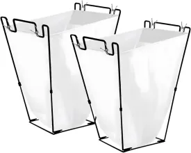 Metal Leaf Bag Holder Frame 2pcs, Trash Bag Holder Stand Holds 30-45 Gallon Plastic Bag, Multi-use Outdoor Garbage Bag Holder for Gardening, Party, Camping, Yard Lawn Weeding