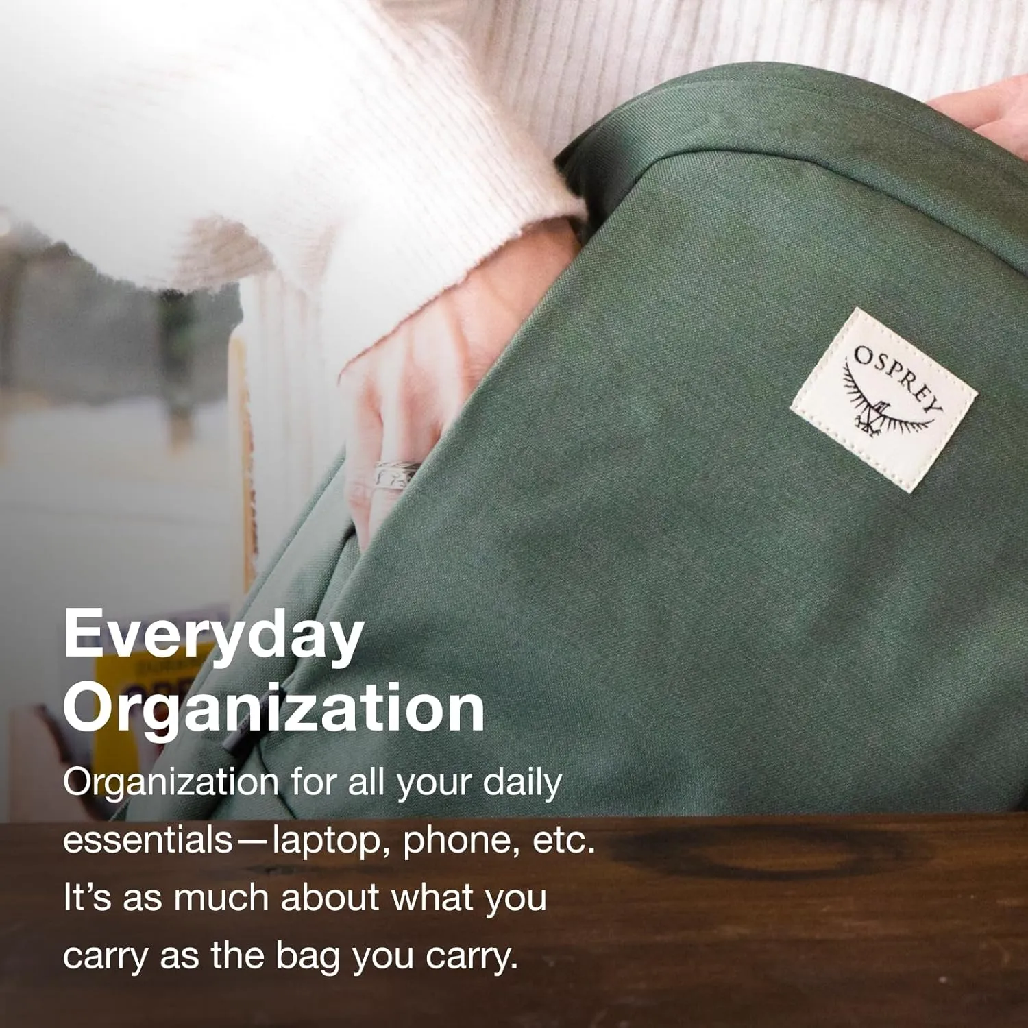 Osprey Arcane Small Day Commuter Backpack, Matcha Green Heather