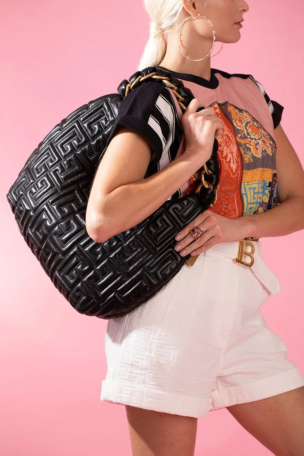 Pillow Hobo-Quilted Lambskin